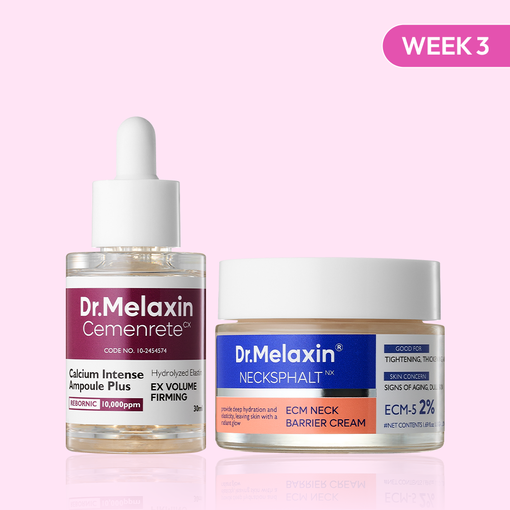 [Week 3] Cemenrete Calcium Intense Ampoule + Necksphalt ECM Neck Barrier Cream